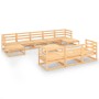 Juego de muebles de jardín 11 piezas madera maciza de pino de , Conjuntos de jardín - Ref: Foro24-3076114, Precio: 670,23 €, ...