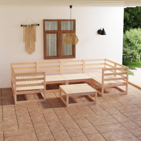 Juego de muebles de jardín 7 piezas madera maciza de pino de , Conjuntos de jardín - Ref: Foro24-3076244, Precio: 376,50 €, D...