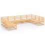 Juego de muebles de jardín 9 piezas madera maciza de pino de , Conjuntos de jardín - Ref: Foro24-3076259, Precio: 536,89 €, D...