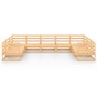 Juego de muebles de jardín 9 piezas madera maciza de pino de , Conjuntos de jardín - Ref: Foro24-3076259, Precio: 536,89 €, D...