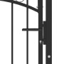 Puerta de jardín con arco superior acero negro 100x175 cm de , Puertas de jardín - Ref: Foro24-146371, Precio: 202,48 €, Desc...