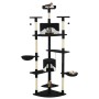 Rascador para gatos con poste de sisal negro y blanco 203 cm de , Mobiliario para gatos - Ref: Foro24-170530, Precio: 143,01 ...