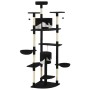 Rascador para gatos con poste de sisal negro y blanco 203 cm de , Mobiliario para gatos - Ref: Foro24-170530, Precio: 143,01 ...