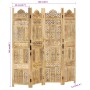 Biombo 4 paneles tallado a mano madera maciza mango 160x165 cm de , Divisores de ambientes - Ref: Foro24-285316, Precio: 300,...