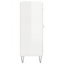 Aparador de madera contrachapada blanco brillante 69,5x34x90 cm de , Aparadores - Ref: Foro24-827782, Precio: 67,29 €, Descue...