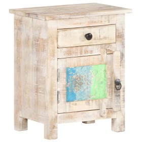 Mesita de noche de madera de acacia rugosa 40x30x50 cm de , Mesitas de noche - Ref: Foro24-320233, Precio: 109,90 €, Descuent...