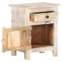 Mesita de noche de madera de acacia rugosa 40x30x50 cm de , Mesitas de noche - Ref: Foro24-320233, Precio: 109,90 €, Descuent...