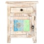 Mesita de noche de madera de acacia rugosa 40x30x50 cm de , Mesitas de noche - Ref: Foro24-320233, Precio: 109,90 €, Descuent...