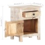 Mesita de noche de madera de acacia rugosa 40x30x50 cm de , Mesitas de noche - Ref: Foro24-320233, Precio: 109,90 €, Descuent...
