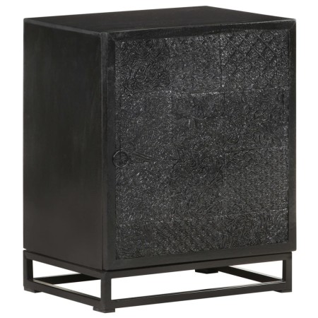 Mesita de noche madera maciza acacia y mango negro 40x30x50 cm de , Mesitas de noche - Ref: Foro24-321614, Precio: 88,35 €, D...