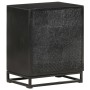 Mesita de noche madera maciza acacia y mango negro 40x30x50 cm de , Mesitas de noche - Ref: Foro24-321614, Precio: 88,35 €, D...