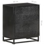Mesita de noche madera maciza acacia y mango negro 40x30x50 cm de , Mesitas de noche - Ref: Foro24-321614, Precio: 88,35 €, D...