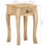 Mesita de noche de madera maciza de mango 28x28x46 cm de , Mesitas de noche - Ref: Foro24-321707, Precio: 96,38 €, Descuento: %