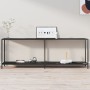 Mesa consola vidrio templado negro 220x35x75,5 cm de , Mesas auxiliares - Ref: Foro24-331713, Precio: 138,64 €, Descuento: %