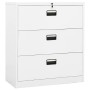 Armario archivador de acero blanco 90x46x103 cm de , Armarios archivadores - Ref: Foro24-336290, Precio: 330,81 €, Descuento: %