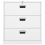 Armario archivador de acero blanco 90x46x103 cm de , Armarios archivadores - Ref: Foro24-336290, Precio: 330,81 €, Descuento: %