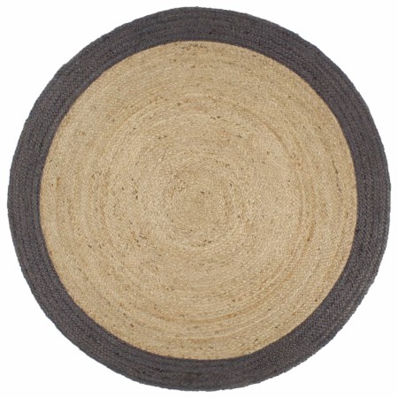 Alfombra hecha a mano de yute con borde gris oscuro 240 cm de , Alfombras - Ref: Foro24-343607, Precio: 138,34 €, Descuento: %