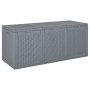 Caja de almacenaje para jardín PP aspecto de ratán gris 270 L de , Cajas de almacenaje para exteriores - Ref: Foro24-364061, ...