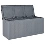 Caja de almacenaje para jardín PP aspecto de ratán gris 270 L de , Cajas de almacenaje para exteriores - Ref: Foro24-364061, ...