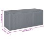 Caja de almacenaje para jardín PP aspecto de ratán gris 270 L de , Cajas de almacenaje para exteriores - Ref: Foro24-364061, ...