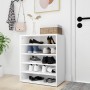 Mueble zapatero madera contrachapada blanco brillo 60x35x70 cm de , Zapateros y organizadores de calzado - Ref: Foro24-808942...