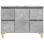 Armario de lavabo madera contrachapada gris hormigón 80x33x60cm de , Tocadores de baño - Ref: Foro24-821272, Precio: 93,64 €,...