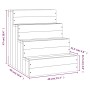 Escalera para mascotas madera maciza de pino 40x49x47 cm de , Escalones y rampas para mascotas - Ref: Foro24-822466, Precio: ...