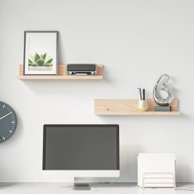 Estantes de pared 2 uds madera maciza de pino 50x11x9 cm de , Estantes y estanterías - Ref: Foro24-823599, Precio: 18,44 €, D...