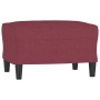 Reposapiés de tela rojo tinto 60x50x41 cm de , Otomanas - Ref: Foro24-349285, Precio: 53,93 €, Descuento: %