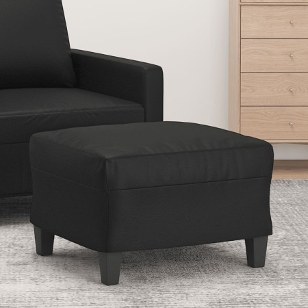 Reposapiés de cuero sintético negro 60x50x41 cm de , Otomanas - Ref: Foro24-349335, Precio: 53,24 €, Descuento: %