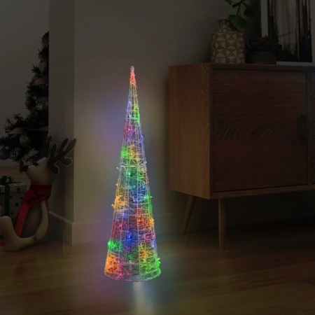Pirámide decorativa cono acrílico luces LED de colores 90 cm de , Luces de Navidad - Ref: Foro24-329804, Precio: 54,55 €, Des...