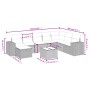 Set de sofás de jardín 9 pzas con cojines ratán sintético beige en Conjuntos de jardín | Comprar online en Foru.es