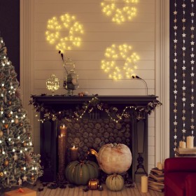 Figura de Navidad de copo de nieve con LED 2 piezas 27x27 cm de , Luces de Navidad - Ref: Foro24-3154285, Precio: 33,28 €, De...