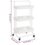 Carrito de cocina 3 niveles hierro y ABS blanco 42x35x85 cm de , Carros de cocina y comedor - Ref: Foro24-336336, Precio: 46,...