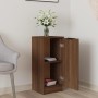Aparador madera contrachapada color roble marrón 30x30x70 cm de , Aparadores - Ref: Foro24-817010, Precio: 48,02 €, Descuento: %
