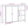 Aparador de madera de ingeniería gris Sonoma 100x33x75 cm de , Aparadores - Ref: Foro24-835552, Precio: 88,97 €, Descuento: %