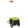 Remolque de bicicleta mascotas hierro tela Oxford verde negro de , Cochecitos para mascotas - Ref: Foro24-93997, Precio: 101,...