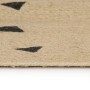 Alfombra de yute tejida a mano estampado de triángulos 90 cm de , Alfombras - Ref: Foro24-133689, Precio: 63,21 €, Descuento: %
