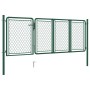 Puerta de jardín de acero verde 100x350 cm de , Puertas de jardín - Ref: Foro24-144439, Precio: 350,63 €, Descuento: %
