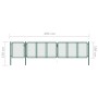 Puerta de jardín de acero verde 100x495 cm de , Puertas de jardín - Ref: Foro24-144451, Precio: 506,99 €, Descuento: %