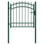 Puerta de valla con picos acero verde 100x100 cm de , Puertas de jardín - Ref: Foro24-146373, Precio: 186,05 €, Descuento: %