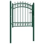 Puerta de valla con picos acero verde 100x100 cm de , Puertas de jardín - Ref: Foro24-146373, Precio: 186,05 €, Descuento: %