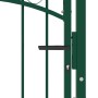 Puerta de valla con picos acero verde 100x100 cm de , Puertas de jardín - Ref: Foro24-146373, Precio: 186,05 €, Descuento: %