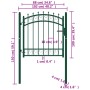 Puerta de valla con picos acero verde 100x100 cm de , Puertas de jardín - Ref: Foro24-146373, Precio: 186,05 €, Descuento: %
