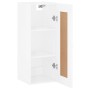 Armario de pared madera ingeniería blanco brillo 34,5x34x90 cm de , Aparadores - Ref: Foro24-835020, Precio: 50,49 €, Descuen...