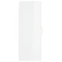 Armario de pared madera ingeniería blanco brillo 34,5x34x90 cm de , Aparadores - Ref: Foro24-835020, Precio: 50,49 €, Descuen...