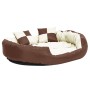 Cojín para perro reversible y lavable marrón crema 110x80x23 cm de , Camas para perros - Ref: Foro24-171213, Precio: 72,27 €,...