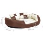 Cojín para perro reversible y lavable marrón crema 110x80x23 cm de , Camas para perros - Ref: Foro24-171213, Precio: 72,27 €,...