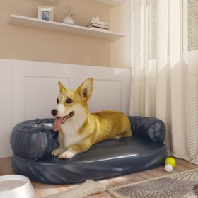 Cama para perros de espuma cuero sintético azul oscuro 75x53 cm de , Camas para perros - Ref: Foro24-171314, Precio: 68,38 €,...