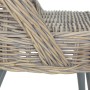 Butaca de ratán kubu gris de , Sillones - Ref: Foro24-285230, Precio: 208,37 €, Descuento: %